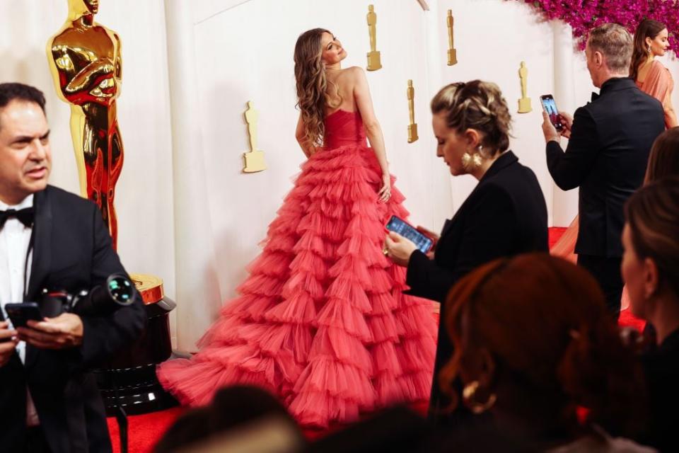 Nikki Novak arrives for the 96th Academy Awards.