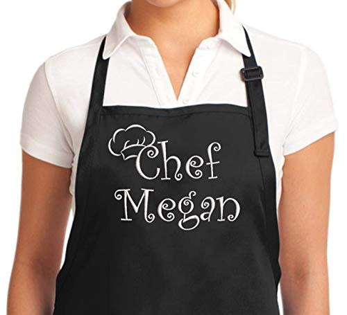 Personalized Apron Embroidered Chef Any Name Design Add a Name, premium quality apron with embroidery, great gift personalized apron