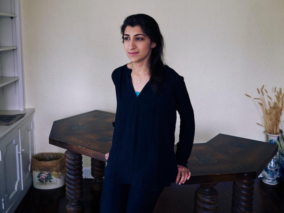 FTC chair Lina Khan in her home
