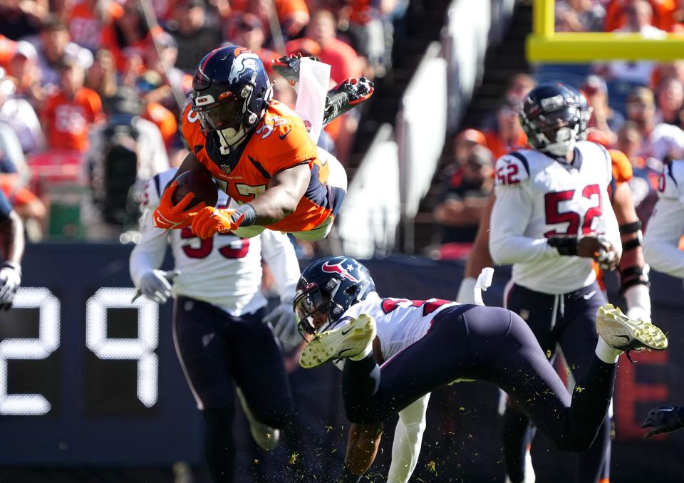 Will Javonte Williams and the Denver Broncos beat the Houston Texans on Sunday? NFL Week 13 picks, predictions and odds weigh in on the game.