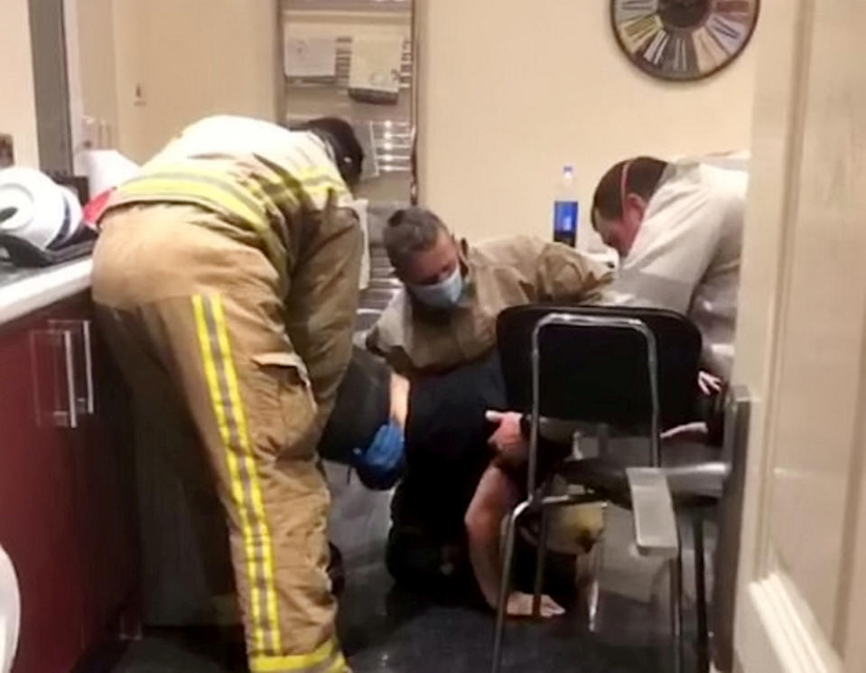 This hilarious video shows the moment a student was rescued by firefighters - after she got stuck inside her TUMBLE DRYER. Rosie Cole, 21, had a few glasses to drink with her housemates when she was dared to get inside the dryer in their shared accommodation. She’d been enjoying a couple bottles of Zinfandel wine and honey tequila when their evening took a sudden turn. The drunken student thought there was “no chance” she’d fit, but after wiggling her way in she was suddenly stuck inside the dryer. Emergency services were called to the bizarre and hilarious scene at roughly 11pm as Rosie said they “save cats from trees” so maybe they would “save students from tumble dryers”.