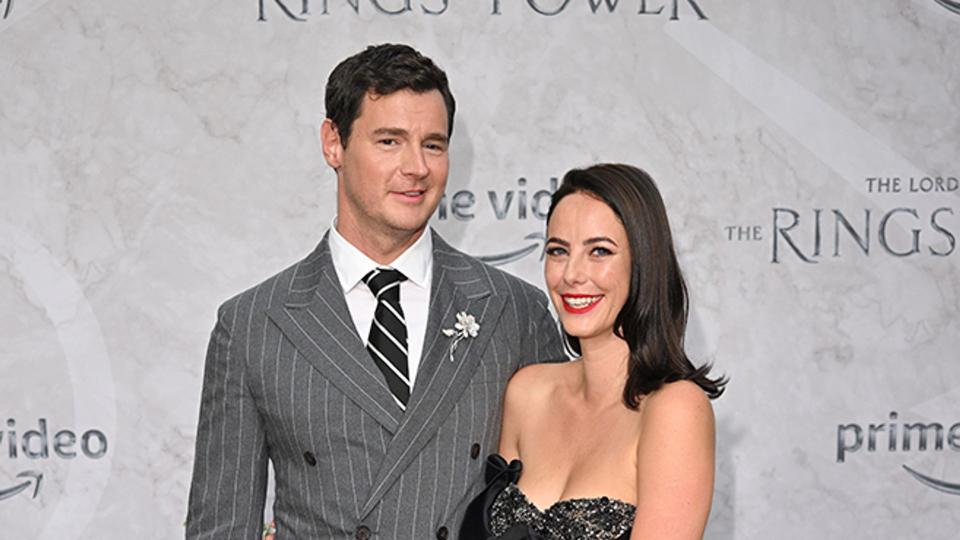 Kaya Scodelario and Benjamin Walker at the Rings of Power premiere 