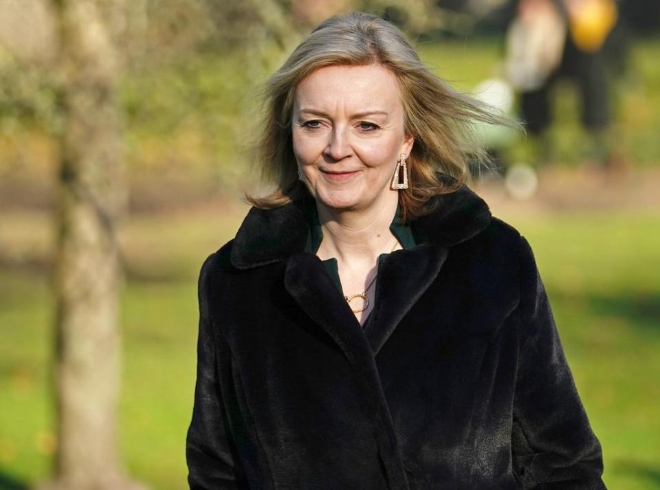 Liz Truss said private planes were available to ministers embarking on overseas trips (Aaron Chown/PA) (PA Wire)