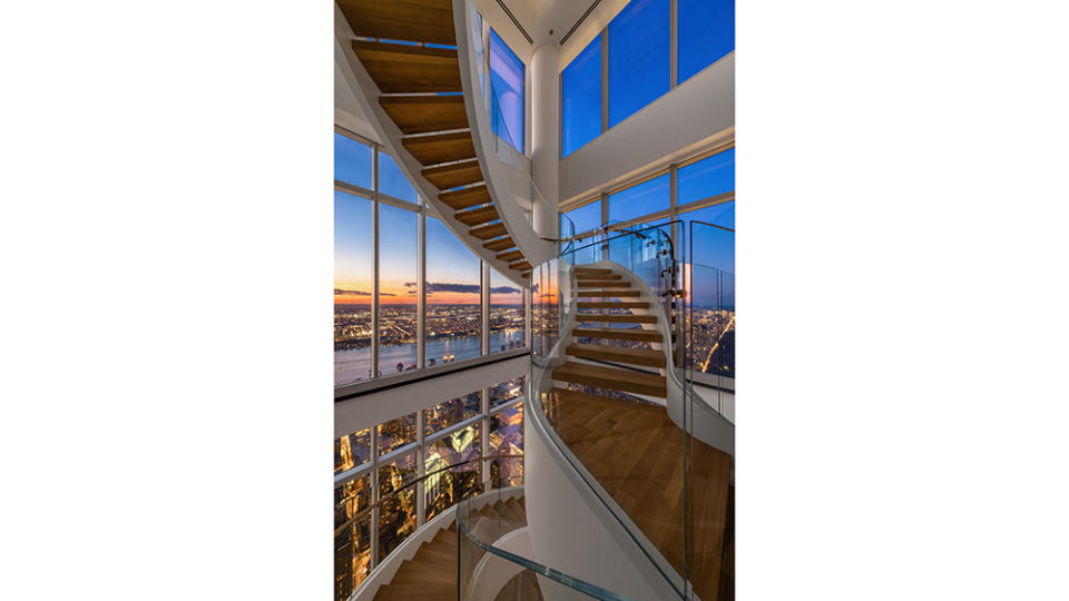 Central Park Tower spiral staircase