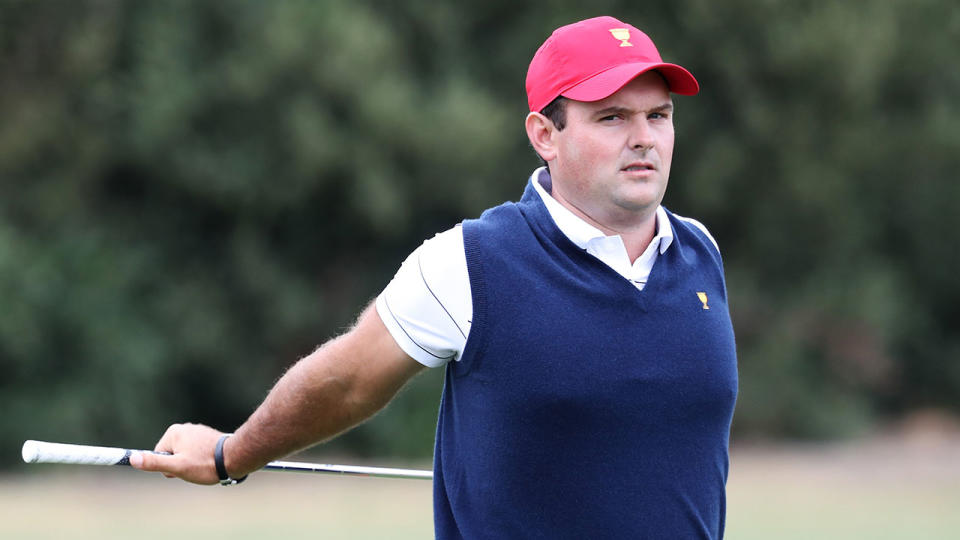 Pictured here, America's Patrick Reed prepares for the Presidents Cup. 