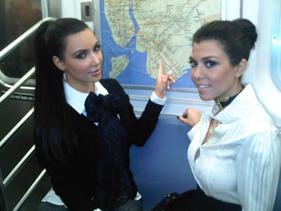 Kim and Kourtney Kardashian