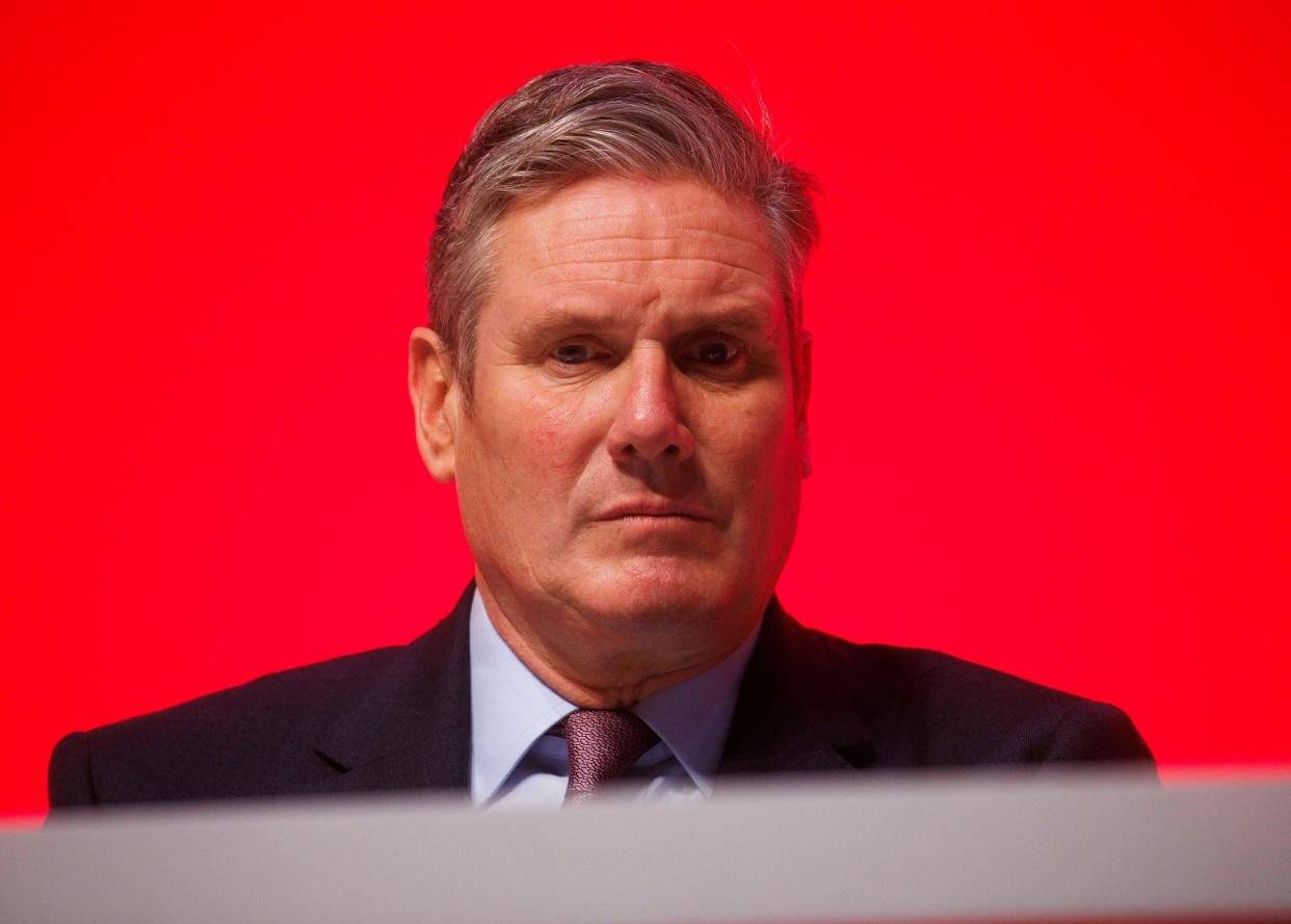Labour Leader, Keir Starmer at the Labour Party Conference in Liverpool.