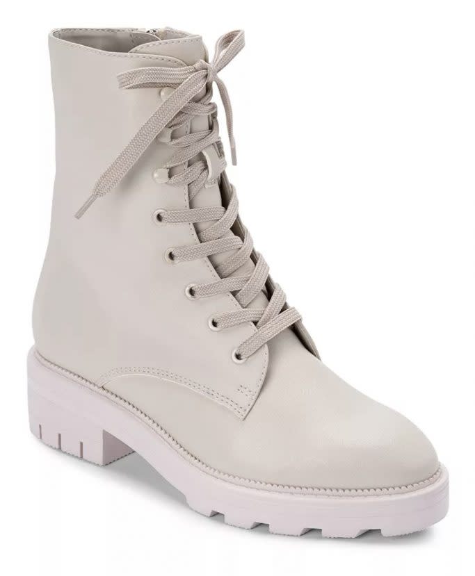 Dolce Vita Lottie Almond Toe Leather Combat Booties