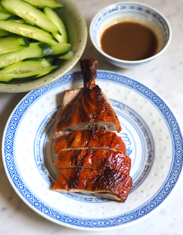 The roast duck is done well here with juicy meat and a savoury sauce.