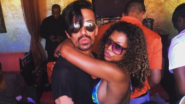 Cookie came out when Taraji P. Henson hit Las Vegas with <em> Empire</em> creator Lee Daniels and his boyfriend Jahil Fisher. Donning nothing but a string bikini, the 44-year-old actress started twerking while Daniels caught her booty-shaking skills on camera and posted to Instagram on Sunday. "She's troubled," he captioned the video. <strong> PHOTOS: Star Shots! What's on Instagram? </strong> Posting another pic with the <em>Empire</em> star, Daniels added: "We up to no good now... It's time to go... #byevegas." Henson also posed for a sexy pic with Fisher, who Instagrammed: "Straight for @tarajiphenson #vegas #mytriptovegas." Also at the party was comedian Kevin Hart who Henson had come in on a video with her. "NEVER a dull moment with this fool!!!!" she wrote of the <em>Get Hard </em>star. "@kevinhart I love him soooooo much!!!#LilAss" <strong> WATCH: Taraji P. Henson Perfectly Spoofs <em>Empire</em> and Nicki Minaj on <em>SNL </em></strong> We can totally see Cookie rocking this skimpy swimsuit on <em>Empire</em>! ET caught up with Henson to talk about her character's fashion sense and those sassy catchphrases: