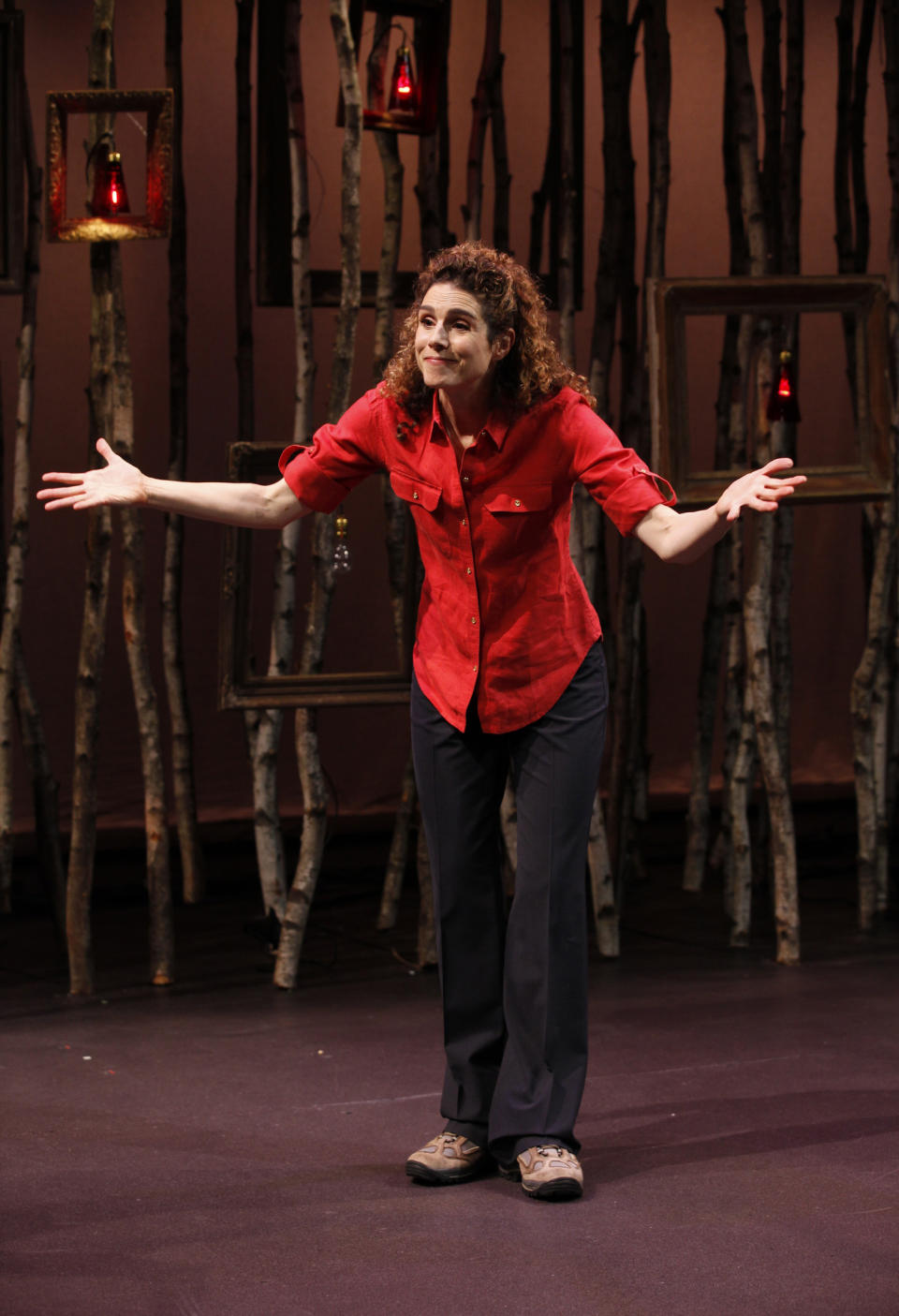 This undated theater image released by Karen Greco Public Relations shows Dulcy Rogers during a performance of "I am a Tree," at the Theatre at St. Clement's in New York. (AP Photo/Karen Greco Public Relations, Carol Rosegg)