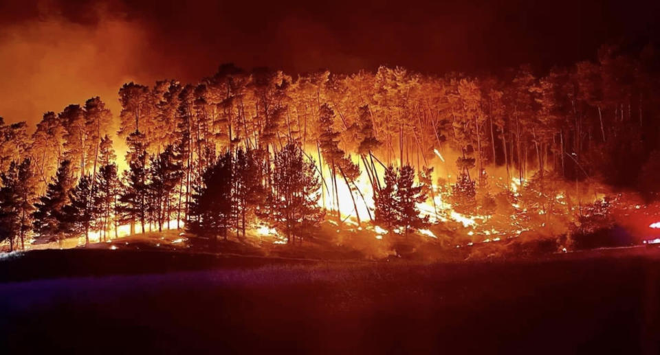 The fire in Flowerdale, Victoria. 