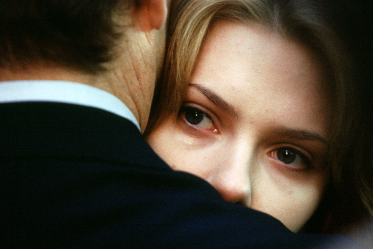 Bill Murray and Scarlett Johansson in the pivotal final scene from Lost in Translation. (Courtesy Everett Collection)