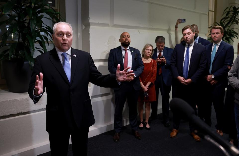 Steve Scalise announces he’s out of the speaker’s race (Getty Images)