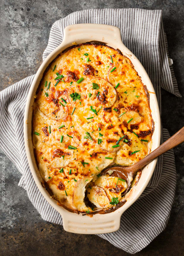 <p><strong>Get the recipe: <a href="https://www.thechunkychef.com/garlic-parmesan-cheesy-scalloped-potatoes/" rel="nofollow noopener" target="_blank" data-ylk="slk:Make Head Cheesy Scalloped Potatoes;elm:context_link;itc:0;sec:content-canvas" class="link ">Make Head Cheesy Scalloped Potatoes</a></strong></p><p>The Chunky Chef</p>