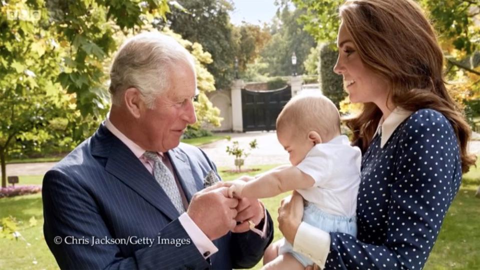 Prince Charles, Prince Louis and Kate Middleton