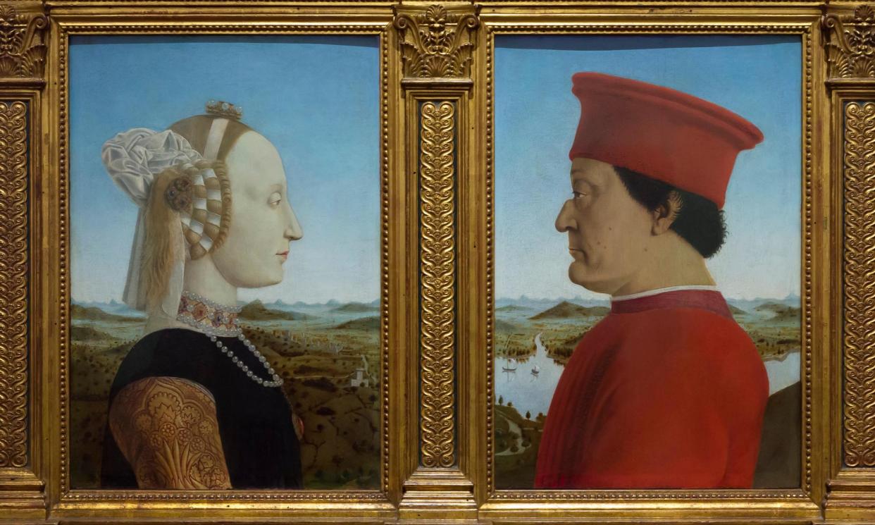 <span>Painted side-on to conceal an eye lost to jousting … the Duke and Duchess of Urbino by Piero della Francesca, c1475</span><span>Photograph: Peter Barritt/Alamy</span>