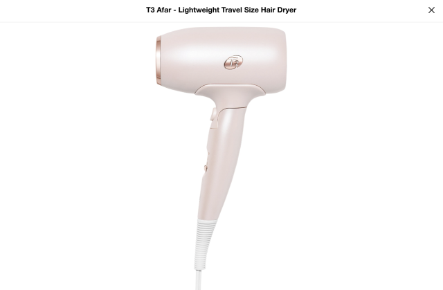 Flower Beauty Ionic Travel Dryer Portable Professional Dryer with Two Heat  Settings Dual Voltage Fast Drying