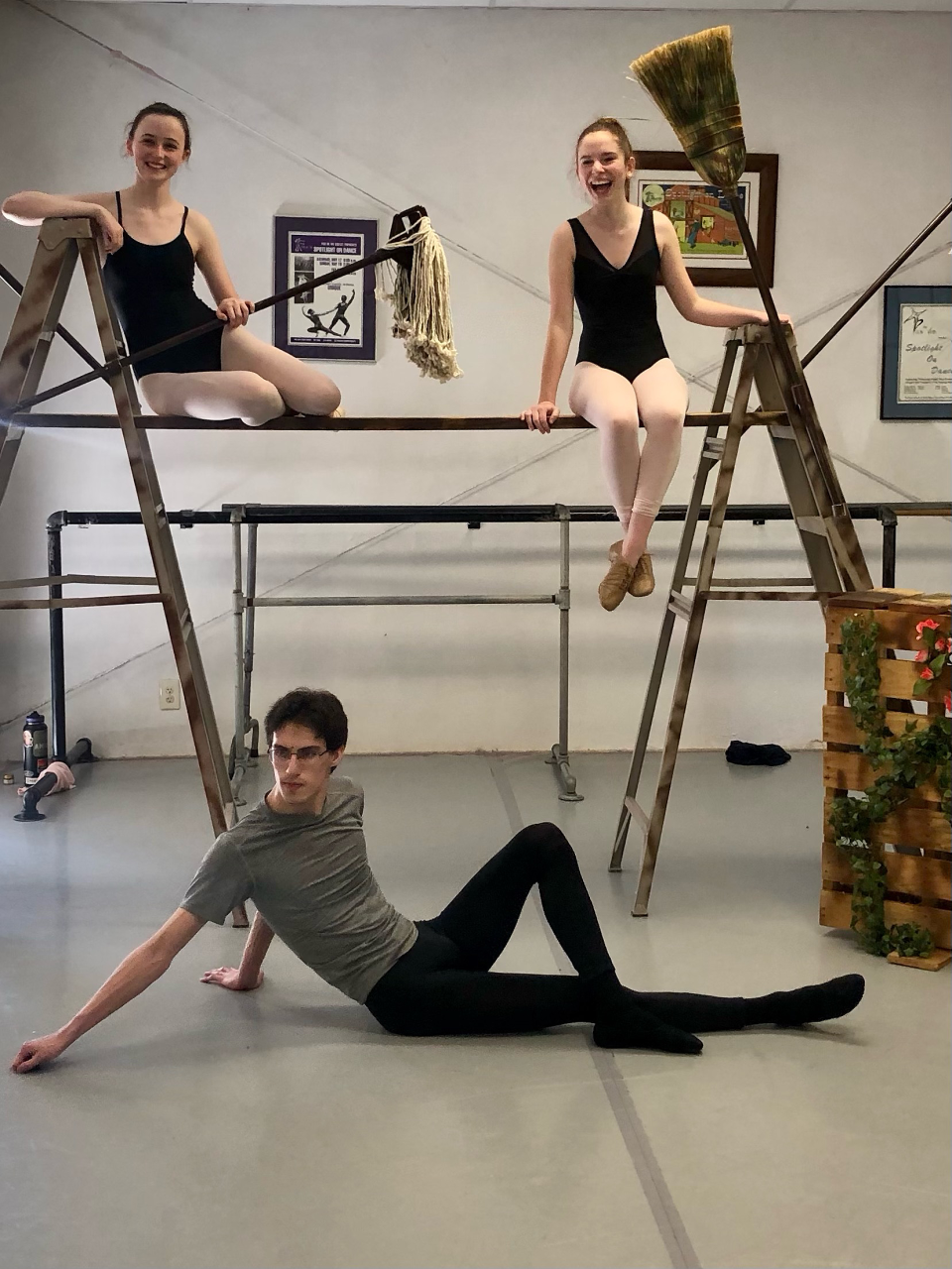 Pas de Vie Ballet's "Peter and the Wolf" rehearsals feature Liam Anderson (wolf), Madeline Holden (cat), Hailey Nolder (Peter). The Spotlight on Dance concert is will be May 18 and May 19, 2024.