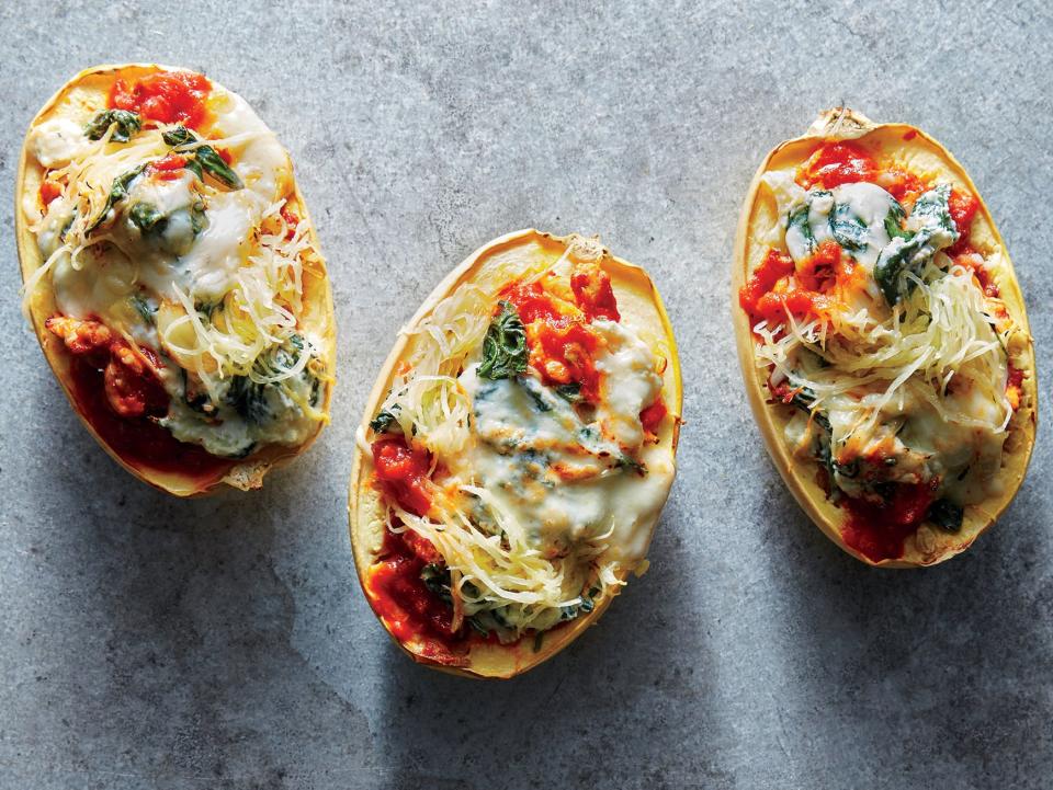 Spaghetti Squash Lasagna with Spinach