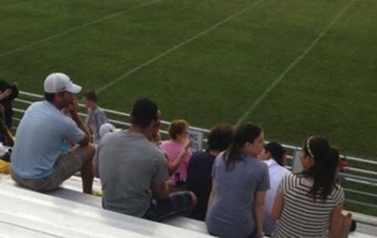 Aaron Rodgers and Mason Crosby take in a middle school football game on their off day -- Door County Daily News