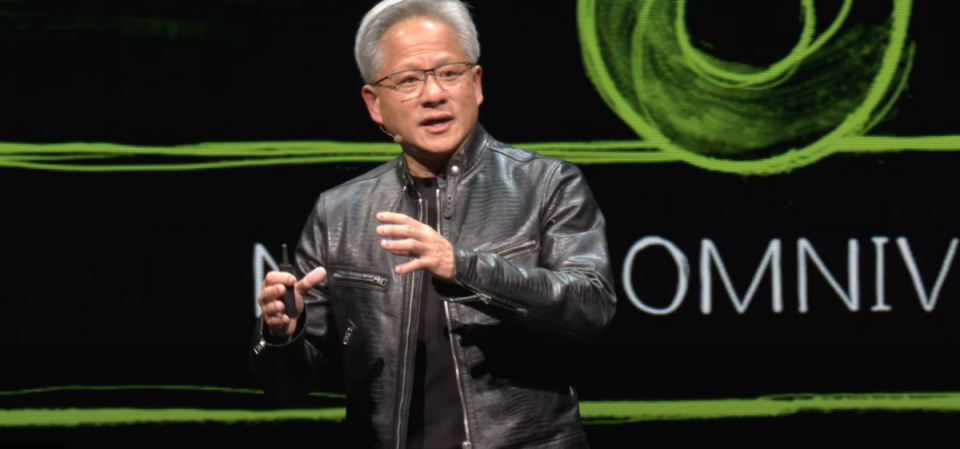 黃仁勳來台颳起一陣旋風，輝達在美國的同事也感到驚訝。   圖：翻攝自NVIDIA Youtube