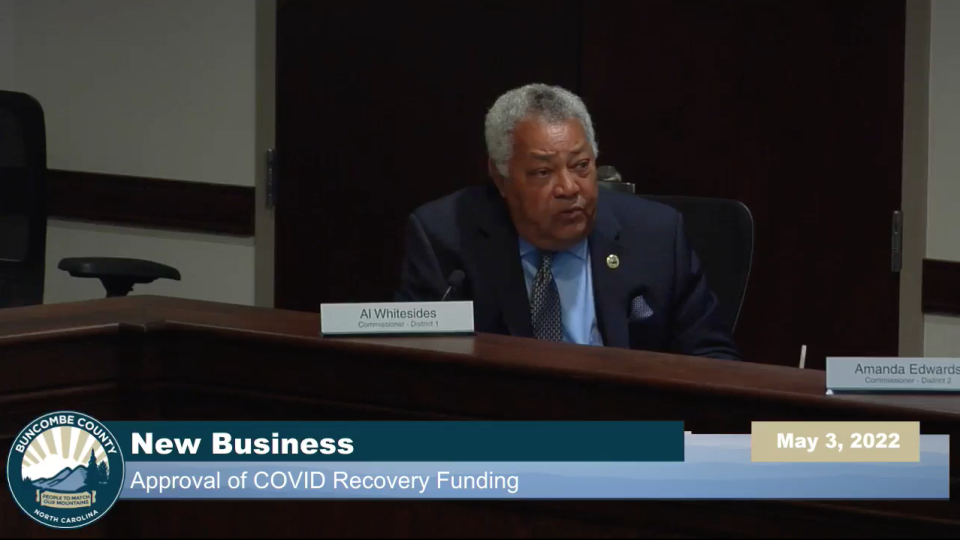 Buncombe County Commissioner Al Whitesides May 3 talks about how $3.2 million in funding for Buncombe Partnership For Children will help improve pre-K programs locally.