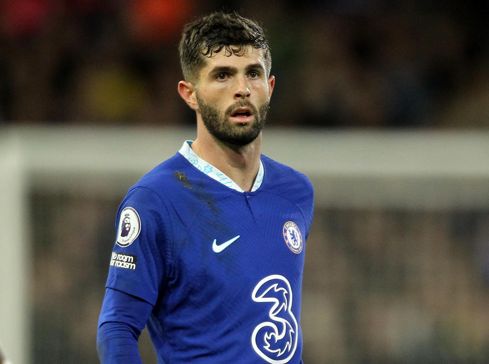 NOTTINGHAM, ENGLAND - JANUARY 01: Chelsea's Christian Pulisic during the Premier League match between Nottingham Forest and Chelsea FC at City Ground on January 1, 2023 in Nottingham, United Kingdom. (Photo by Mick Walker - CameraSport via Getty Images)