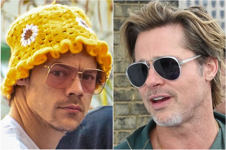 Brad Pitt y Harry Styles mostraron sus nuevos looks