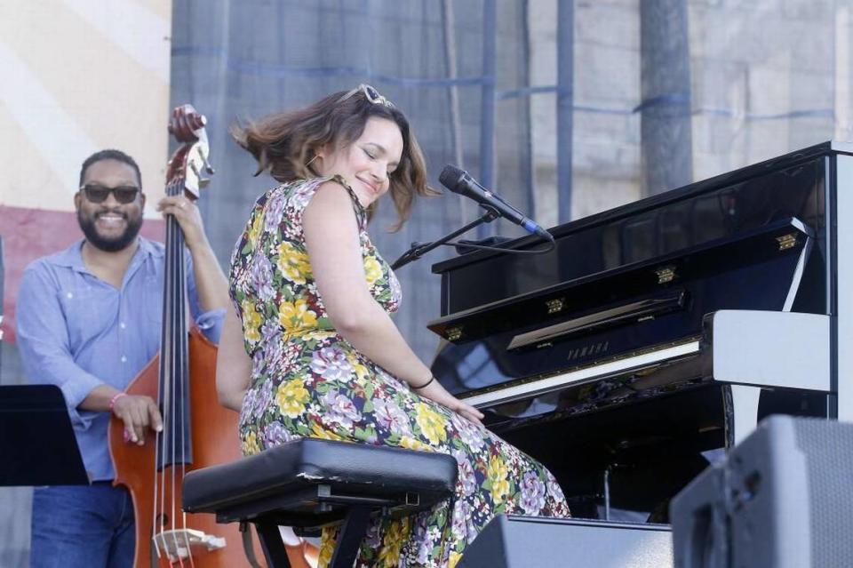 Along with touring as a solo performer, Norah Jones is a popular act at jazz festivals.