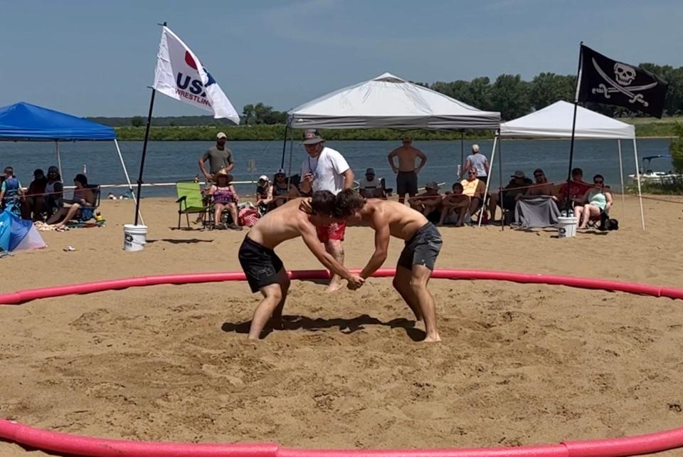 Rathbun Lake hosted the Kraken Beach Wrestling Championships on Saturday. Beach Wrestling is growing in popularity both in the United States and around the world.