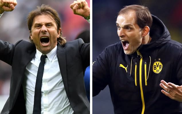 Is Thomas Tuchel (right) the man to replace Antonio Conte? - getty images