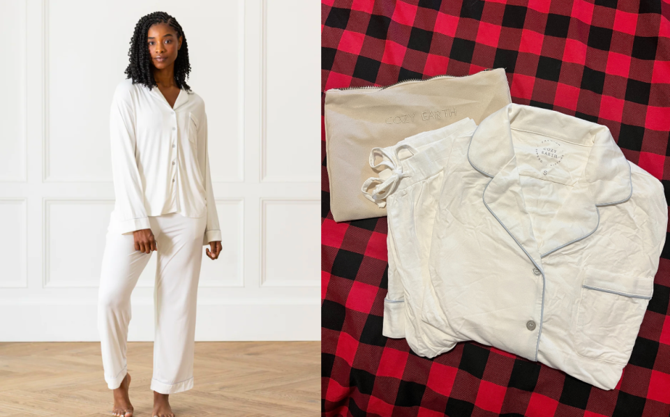 Cozy Earth's bamboo pajamas are already on my wedding packing list. Photos via Cozy Earth, Kate Mendonca.