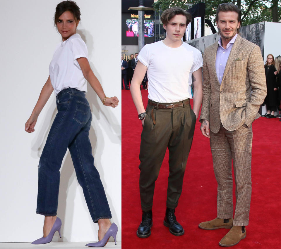 <p>Victoria und David Beckham gelten schon lange als eines der stylishsten Traumpaare weltweit. Vor allem Victoria liegt modetechnisch nie daneben und steht regelmäßig mit klassischen Outfits im Mittelpunkt. Konkurrenz bekommt sie ausgerechnet aus den eigenen Reihen – Sohn Brooklyn Beckham bewies nun schon einige Male, dass er seinen Eltern stiltechnisch in nichts nachsteht. (Bild: AP Photo) </p>