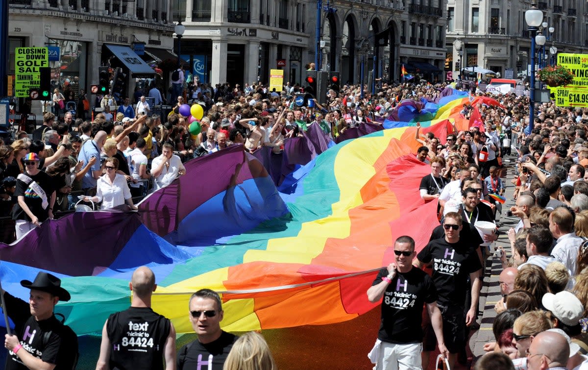 Hundreds of LGBTQ+ groups will take part in the Pride 2024 parade in London  (PA Archive)