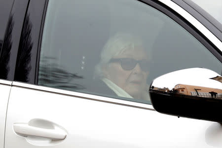 Singer Line Renaud leaves the house of late French singer and actor Johnny Hallyday in Marnes-la-Coquette, near Paris, France, December 6, 2017. REUTERS/Charles Platiau