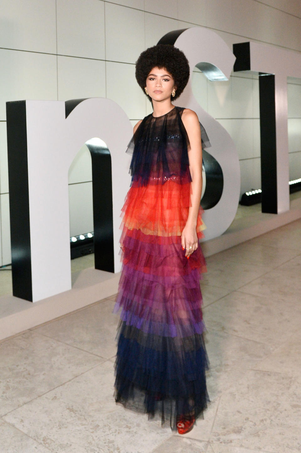 <p>Zendaya wore Schiaparelli to attend the InStyle 2017 Awards.</p>