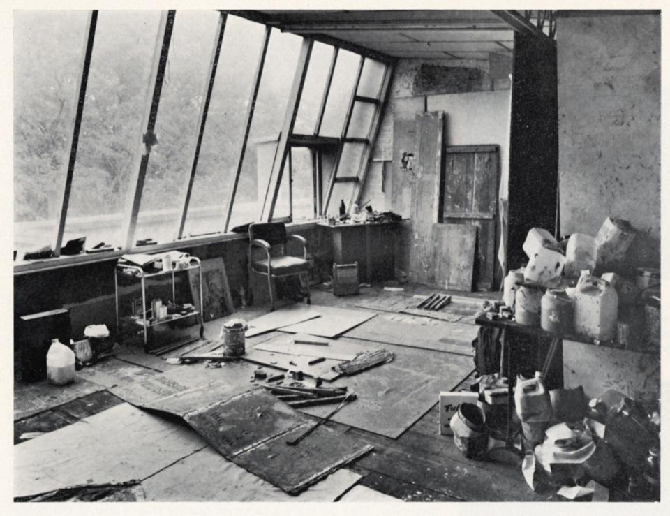 Mick Moon's studio: he shared Braque's obsession with his immediate studio environment and their metamorphosis into art