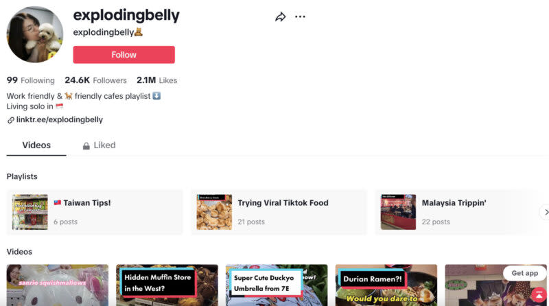 tiktok food influencers - dexplodingbelly