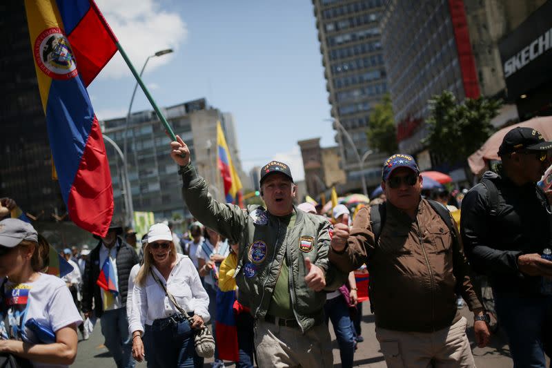 Protest against Colombian President Gustavo Petro's reforms, in Bogota