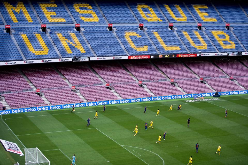 FC Barcelona played Las Palmas at an empty Nou Camp: Getty 2017