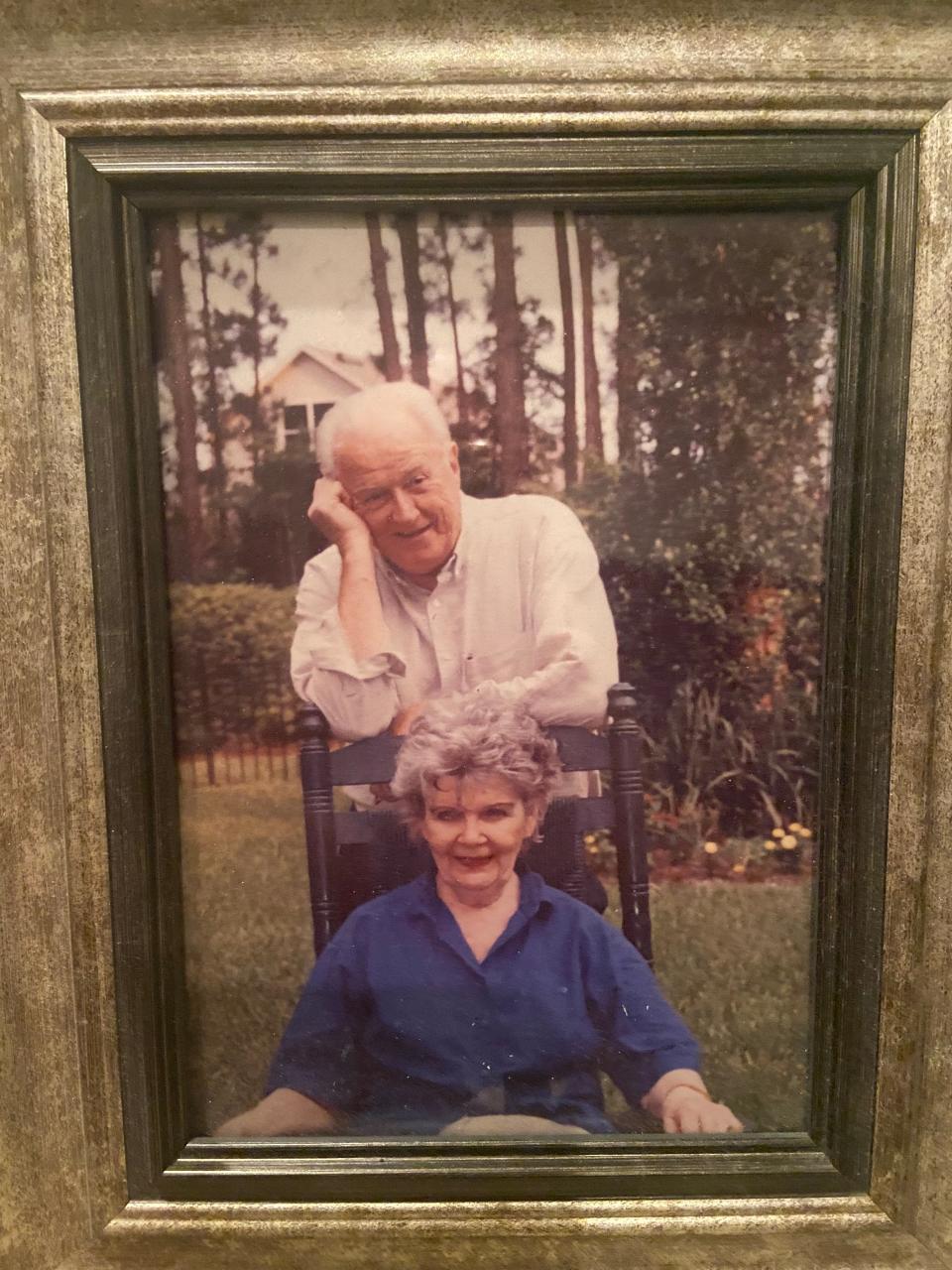 A family photograph shows Jacklyn Healy and her 
 husband, retired Maj. Gen. Michael Healy.