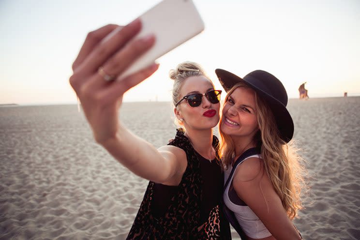 two women taking a selfie