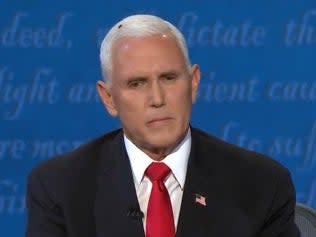 Mike Pence at the vice presidential debateABC