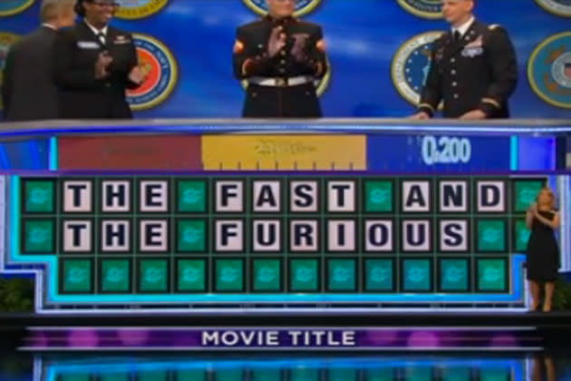 Bei "Wheels of Fortune" war Paul Walkers größter Blockbuster das Lösungswort (Screenshot: TMZ)