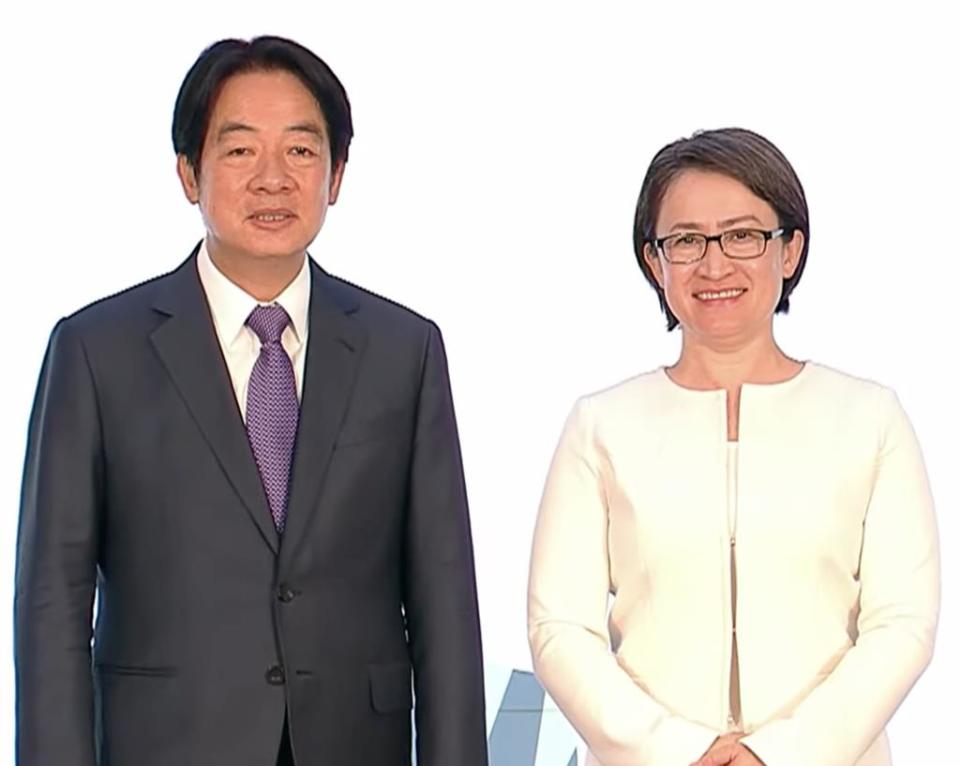 民進黨正副總統候選人賴清德、蕭美琴9日舉辦選前國際記者會。（摘自賴清德直播）