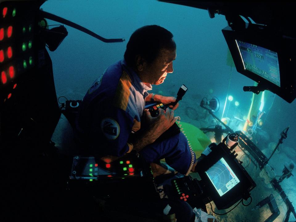 Henri-Germain Delauze exploring the deep sea in 1999.