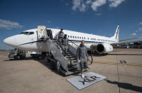 <p>Harry Kane, Danny Rose and Phil Jones step off the plane as the England Football Team return from the World Cup, Birmingham Airport (Image: Football Association) </p>