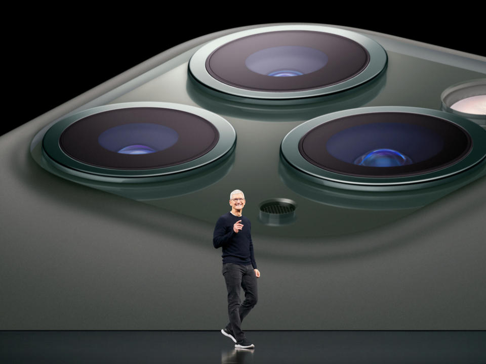 Apple-Chef Tim Cook auf der Keynote im September 2019. (Bild: Apple)