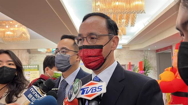 國民黨主席朱立倫表示，一定會團結所有非綠的朋友，讓外界感受到藍軍及非綠朋友都能為台灣打拼、做得更好，這對未來2024團結勝選，絕對有正面幫助。（王惠慧攝）